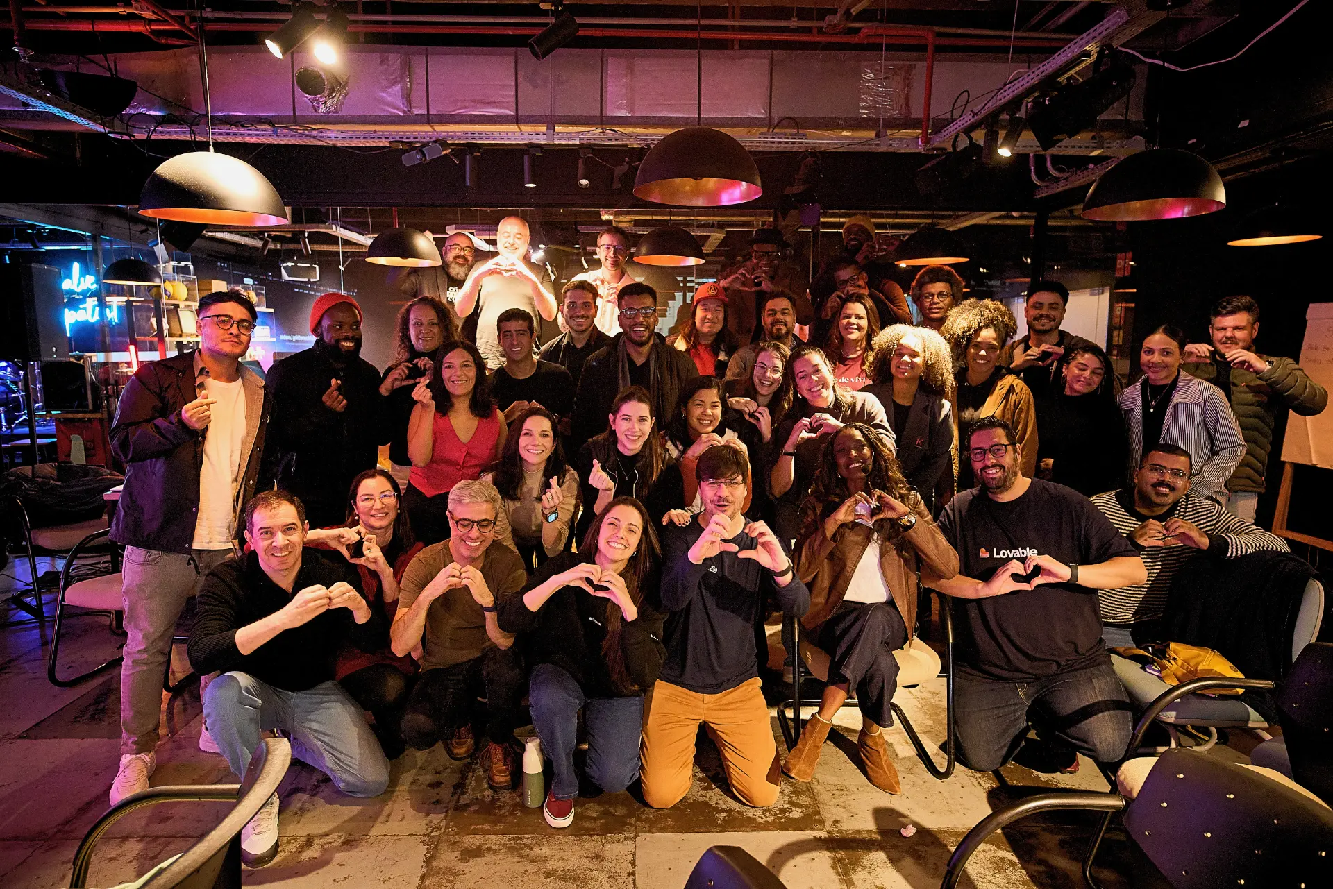 Lovable ambassadors gathered together at a community event